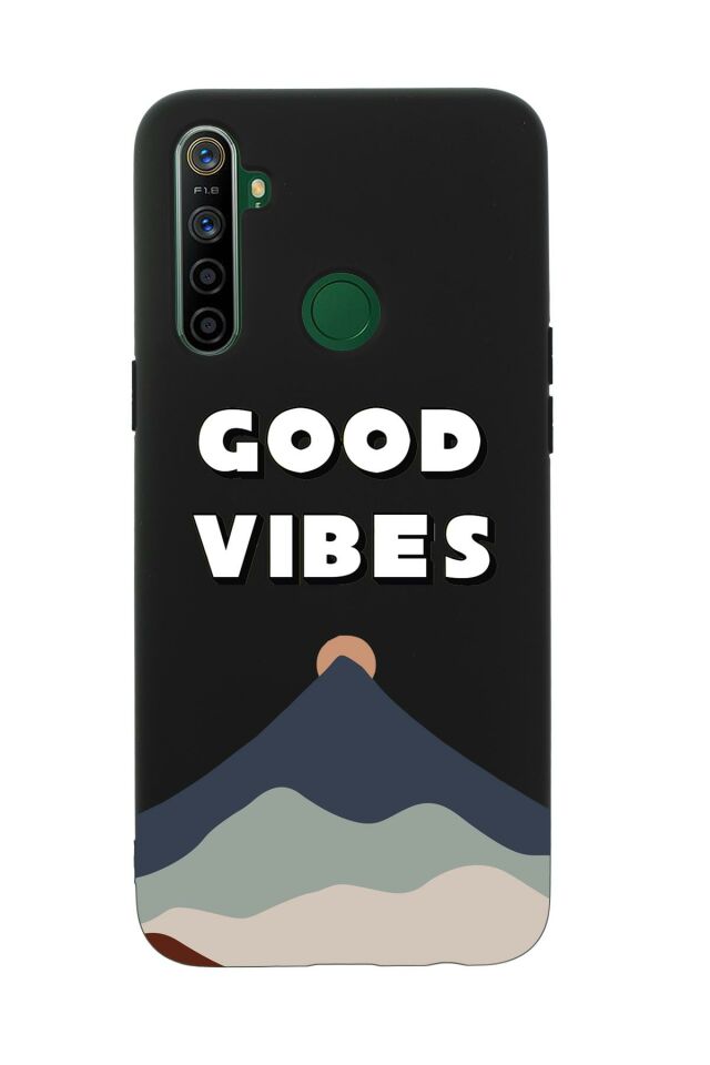 Realme 5i Good Vibes Premium Silikonlu Telefon Kılıfı