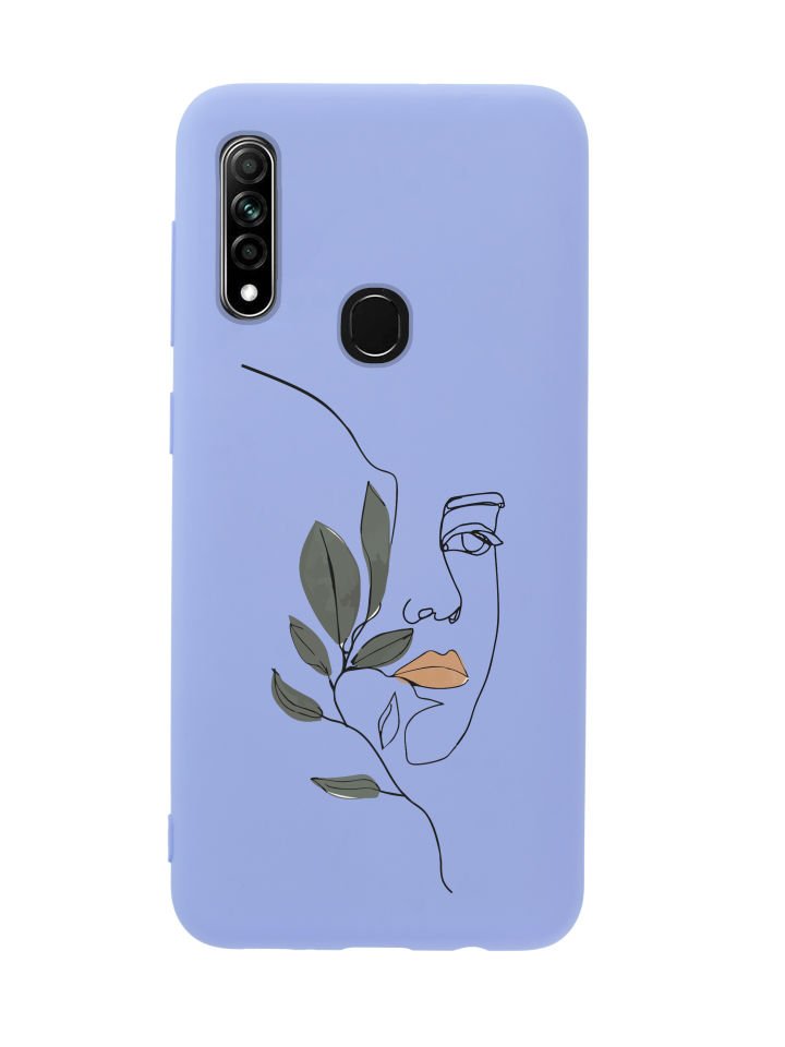 Oppo A31 Line Art Women Desenli Premium Silikonlu Telefon Kılıfı