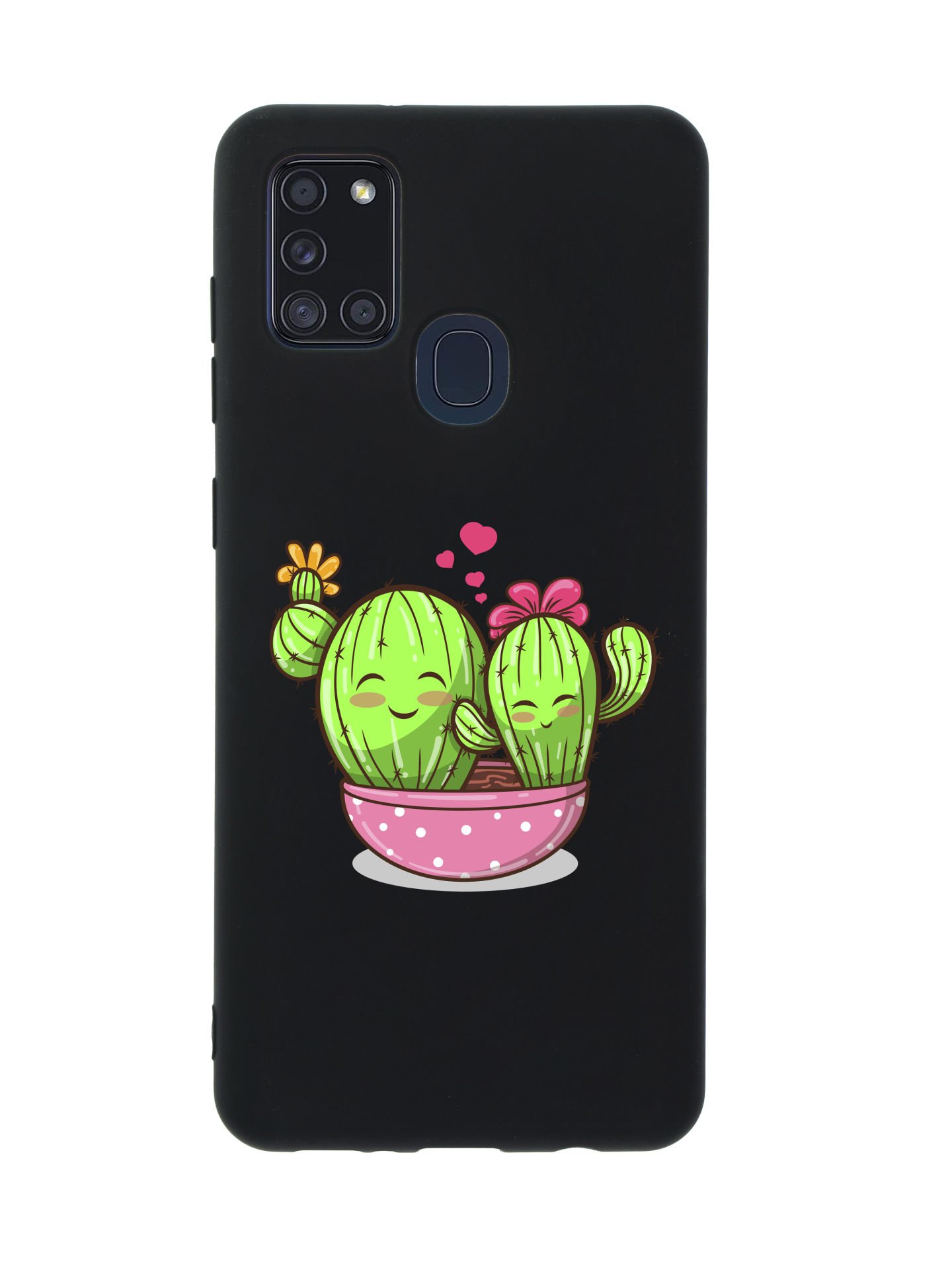 Samsung A21s Sevimli Kaktüs Premium Silikonlu Telefon Kılıfı