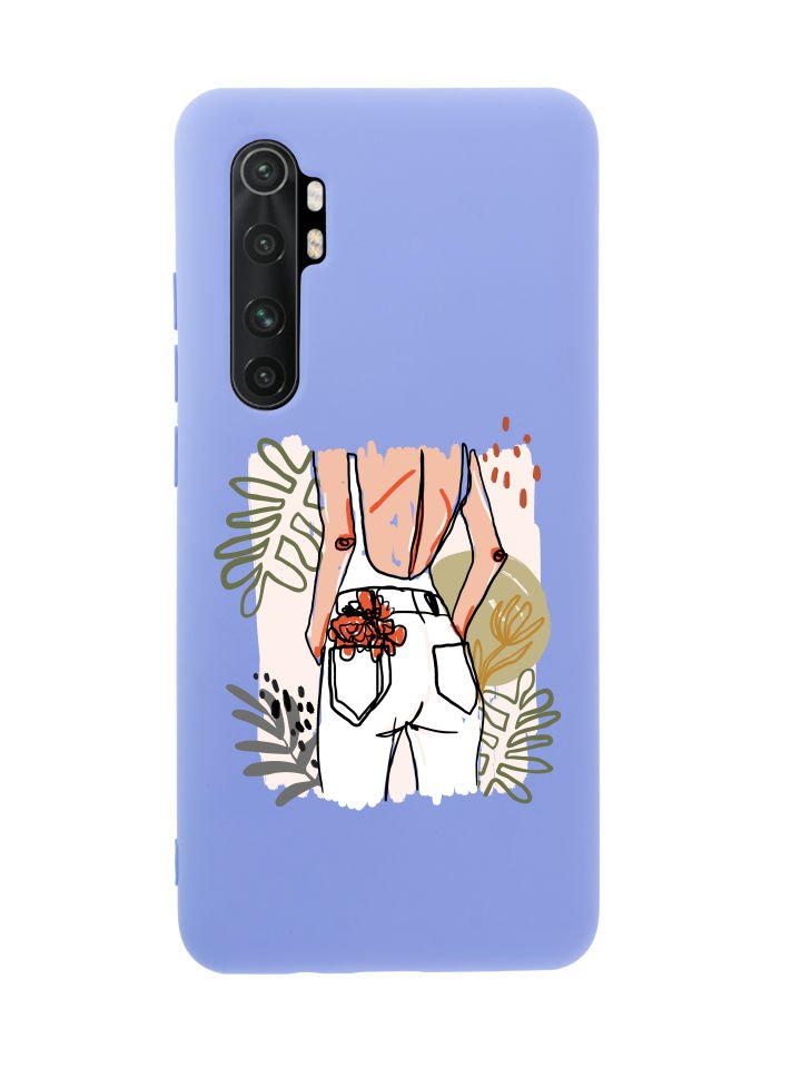 Xiaomi Note 10 Lite Woman With Flowers Premium Silikonlu Telefon Kılıfı