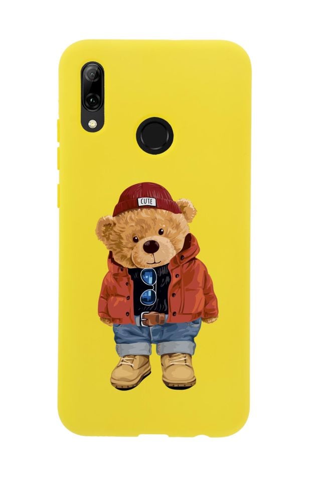 Huawei Psmart 2019 Teddy Bear Premium Silikonlu Telefon Kılıfı