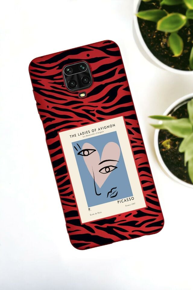 Xiaomi Redmi Note 9 Pro / Note 9s Uyumlu Picasso Desenli Premium Silikonlu Lansman Telefon Kılıfı