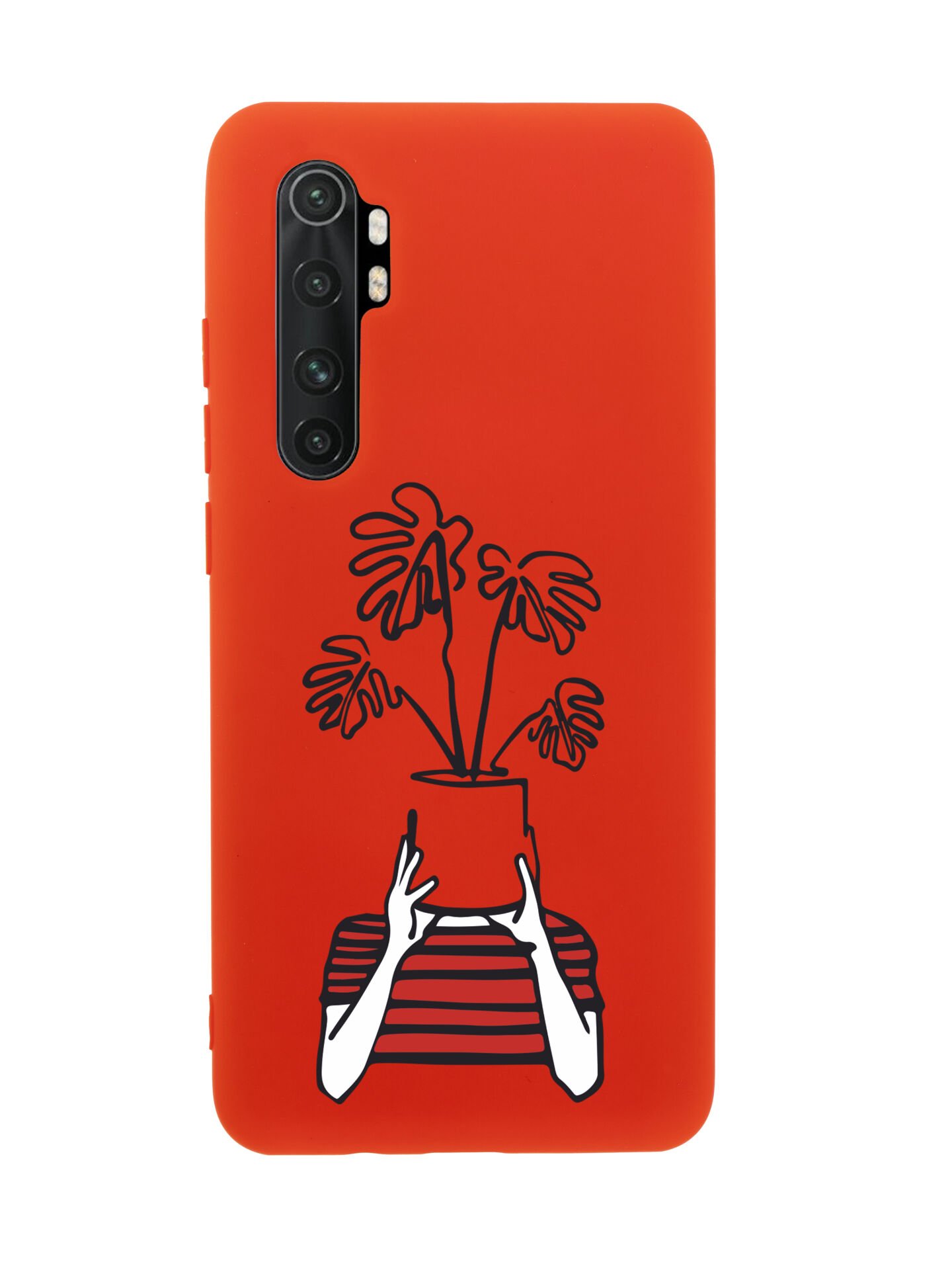 Xiaomi Note 10 Lite Mood Plants Premium Silikonlu Telefon Kılıfı