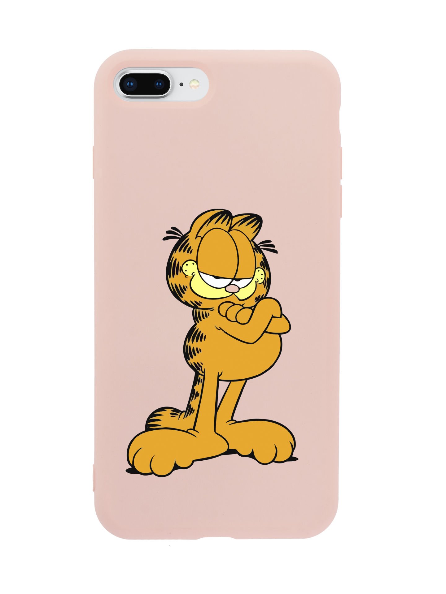 iPhone 8 Plus Göbekli Garfield Tasarımlı Telefon Kılıfı