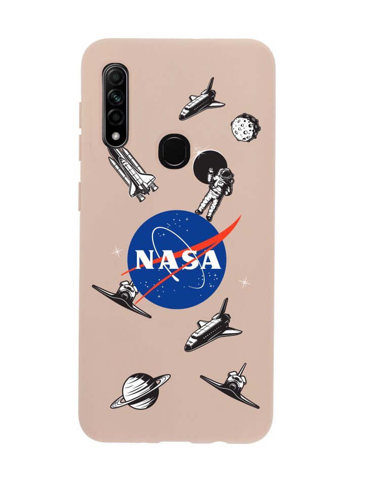 Oppo A31 NASA Desenli Premium Silikonlu Telefon Kılıfı