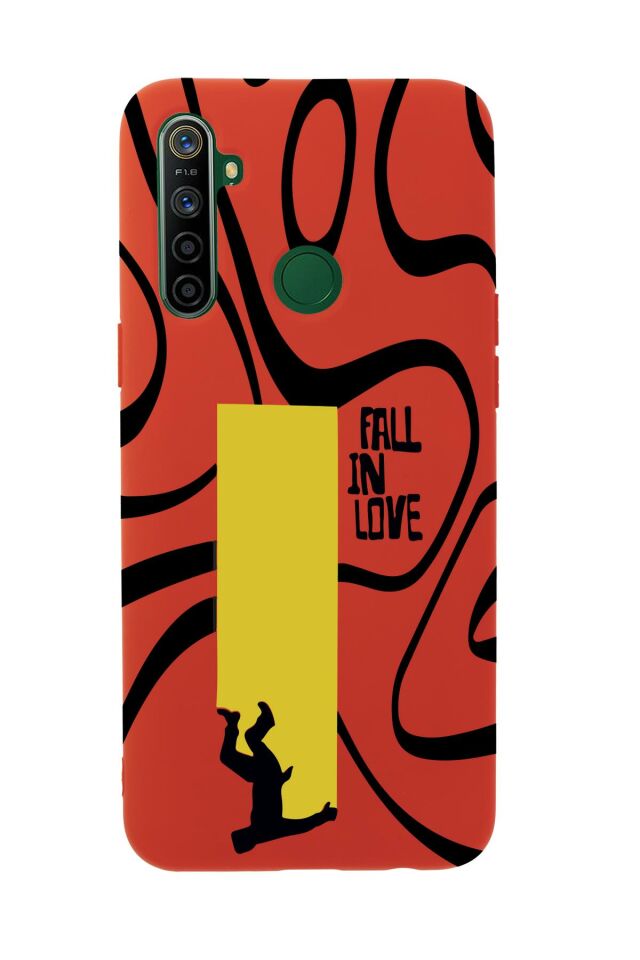 Realme 5i Fall In Love Premium Silikonlu Telefon Kılıfı