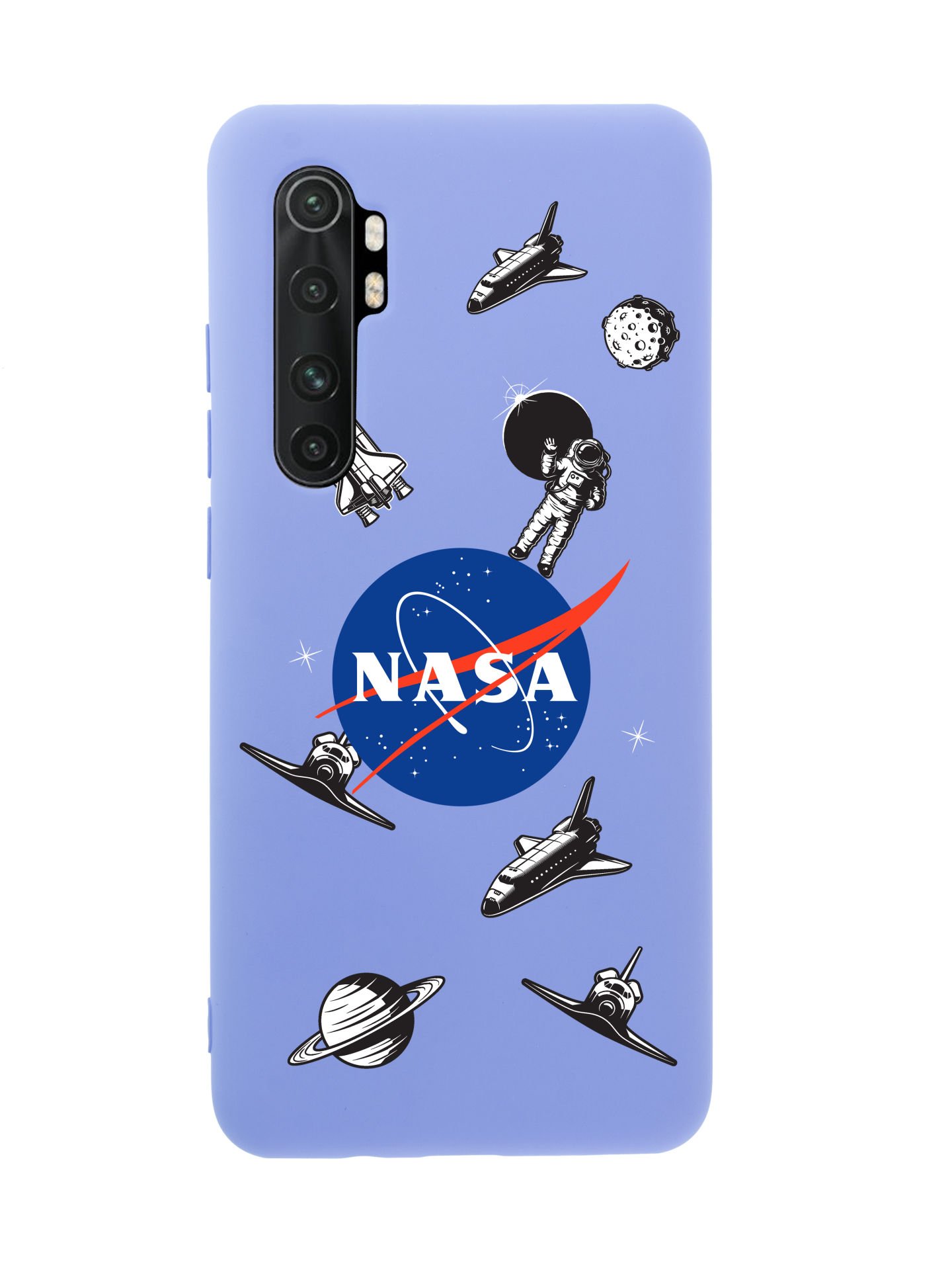 Xiaomi Note 10 Lite NASA Desenli Premium Silikonlu Telefon Kılıfı