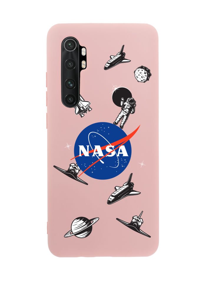 Xiaomi Note 10 Lite NASA Desenli Premium Silikonlu Telefon Kılıfı