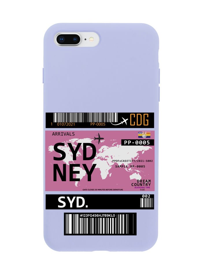 iPhone 8 Plus Sydney Bilet Tasarımlı Telefon Kılıfı
