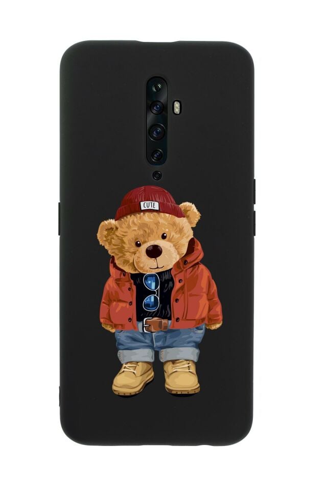 Oppo Reno 2Z Teddy Bear Premium Silikonlu Telefon Kılıfı