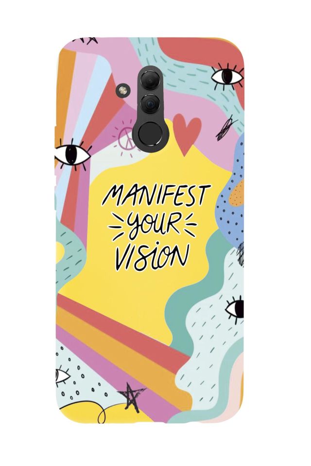 Huawei Mate 20 Lite Manifest Your Vision Premium Silikonlu Telefon Kılıfı