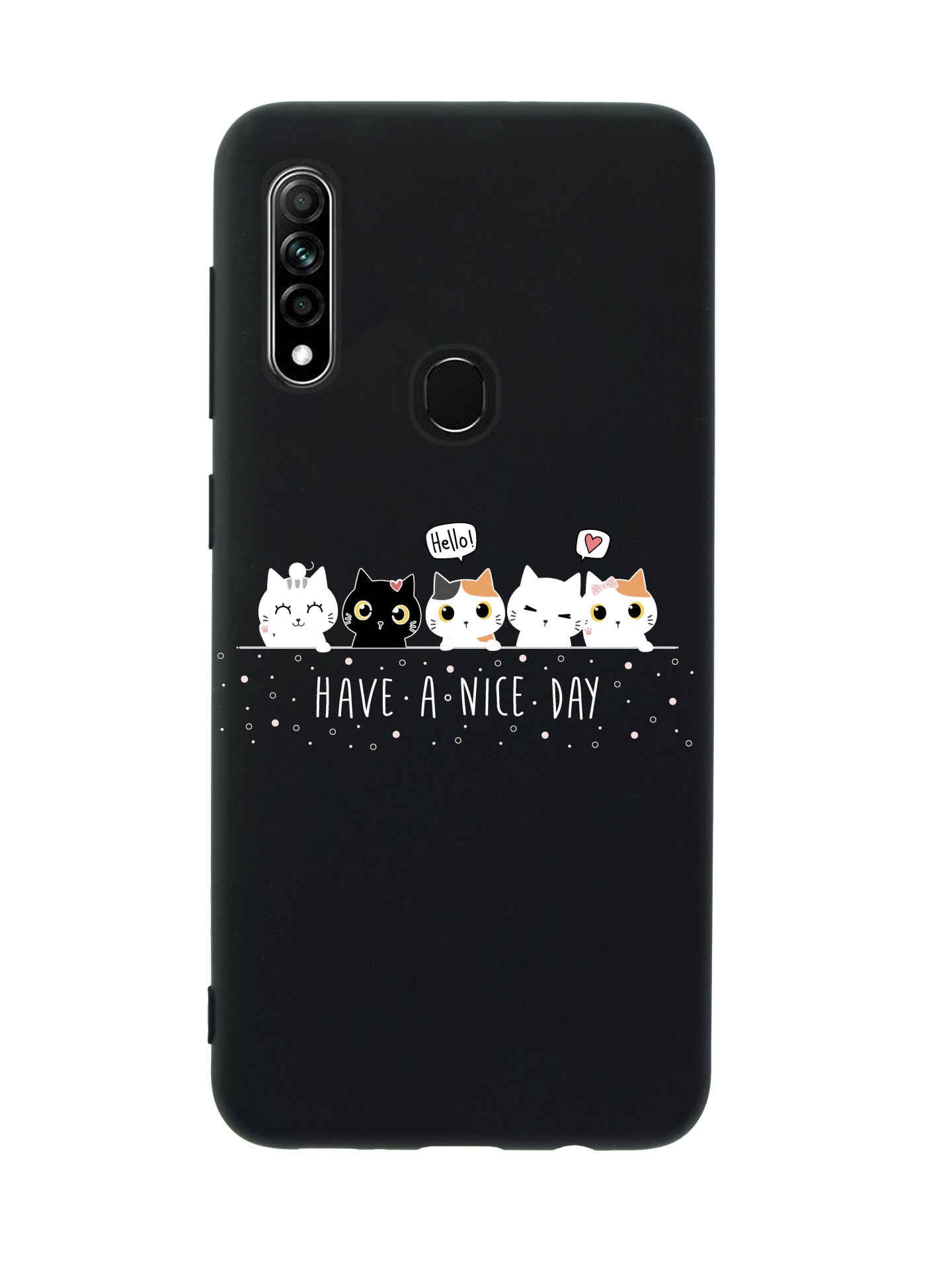 Oppo A31 Şirin Kedicikler Premium Silikonlu Telefon Kılıfı