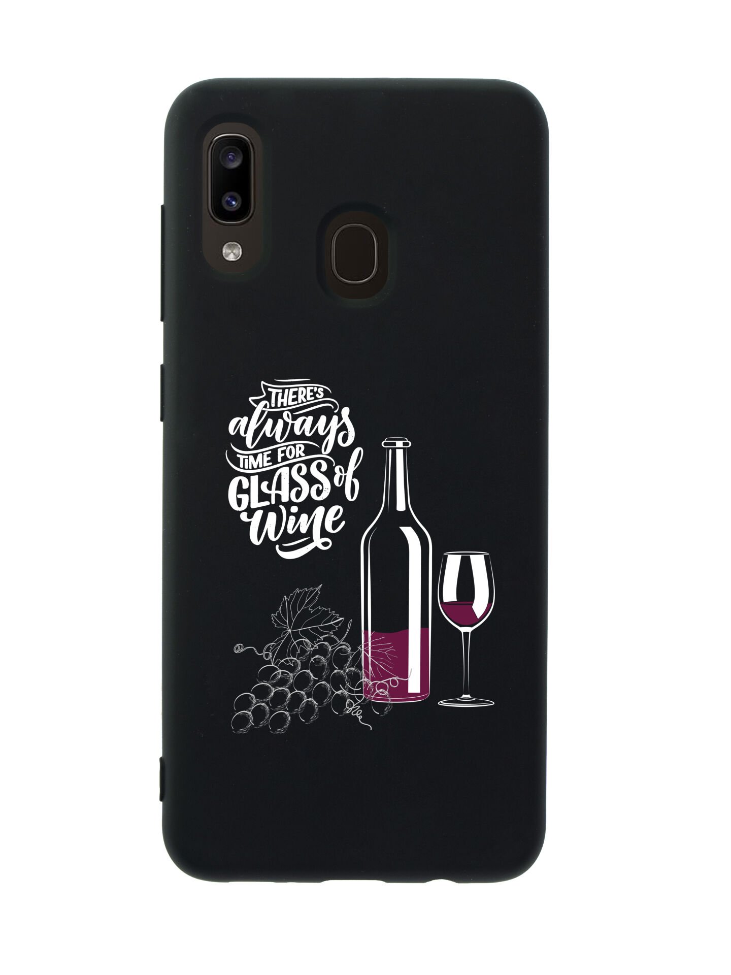 Samsung A20 Wine And Grape Premium Silikonlu Telefon Kılıfı