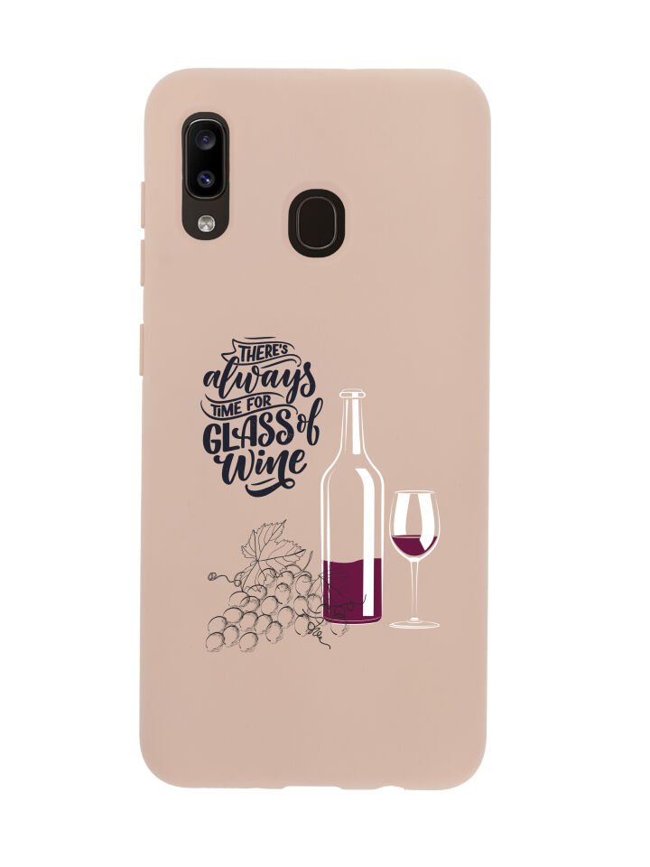 Samsung A20 Wine And Grape Premium Silikonlu Telefon Kılıfı