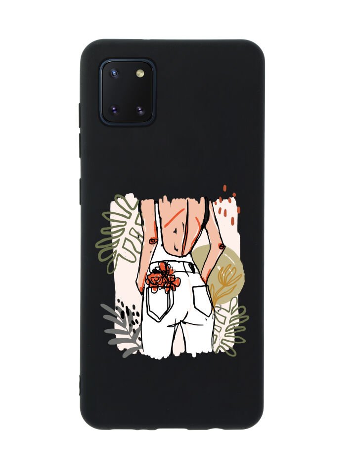 Samsung Note 10 Lite Woman With Flowers Premium Silikonlu Telefon Kılıfı