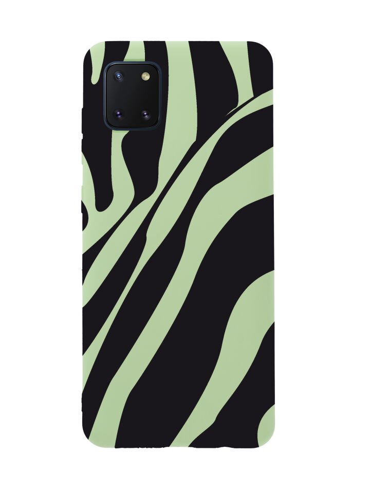 Samsung Note 10 Lite Zebra Desenli Premium Silikonlu Telefon Kılıfı