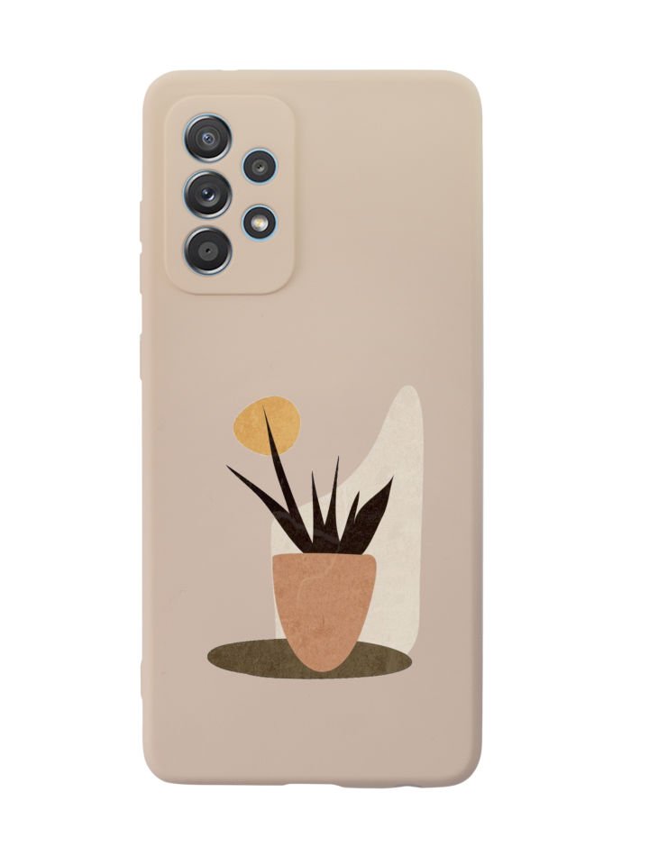 Samsung A72 Saksıda Çiçek Premium Silikonlu Telefon Kılıfı