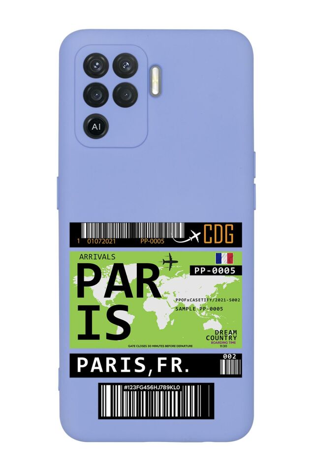 Oppo Reno 5 Lite Paris Desenli Premium Silikonlu Telefon Kılıfı