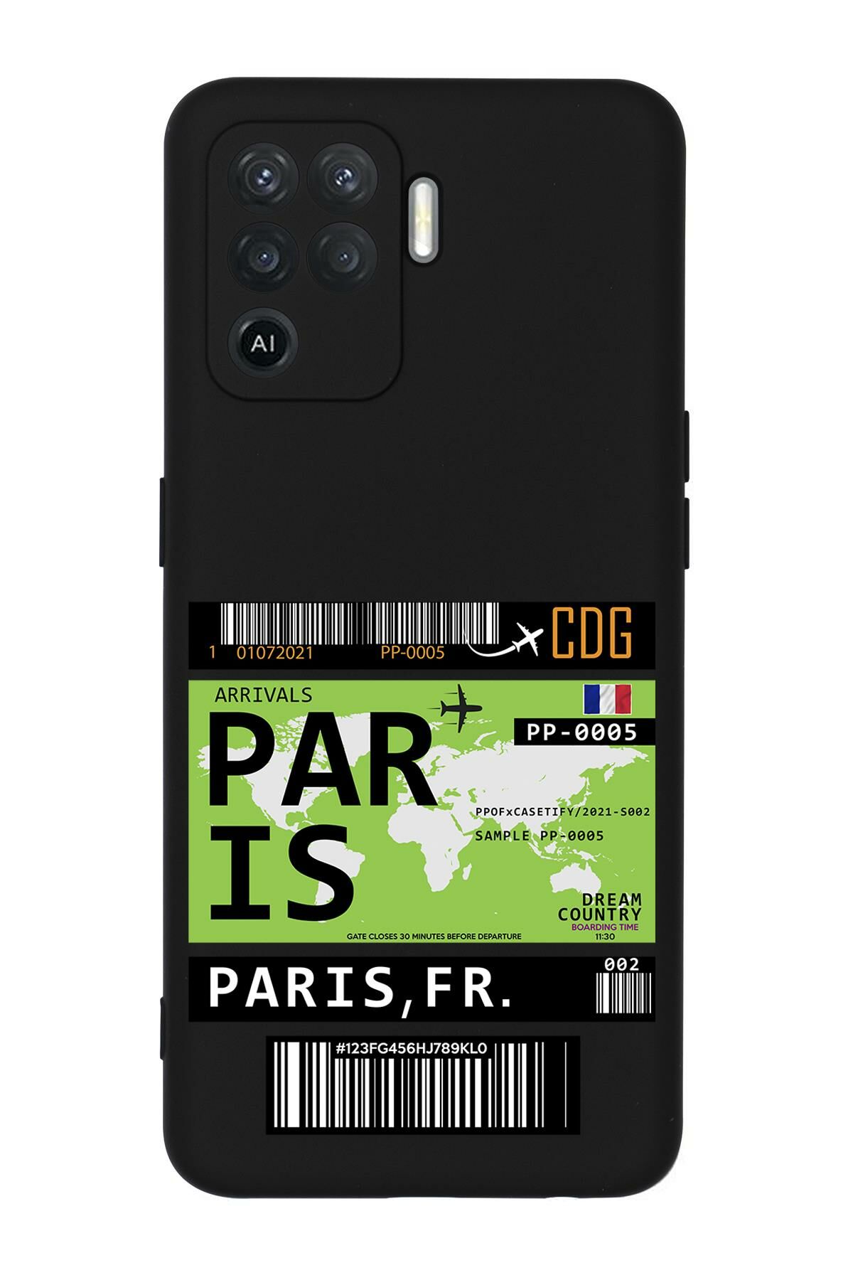 Oppo Reno 5 Lite Paris Desenli Premium Silikonlu Telefon Kılıfı