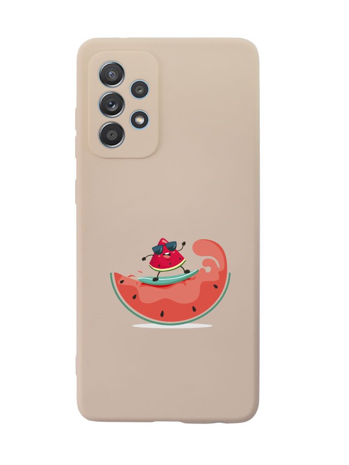 Samsung A72 Sörfçü Karpuz Premium Silikonlu Telefon Kılıfı