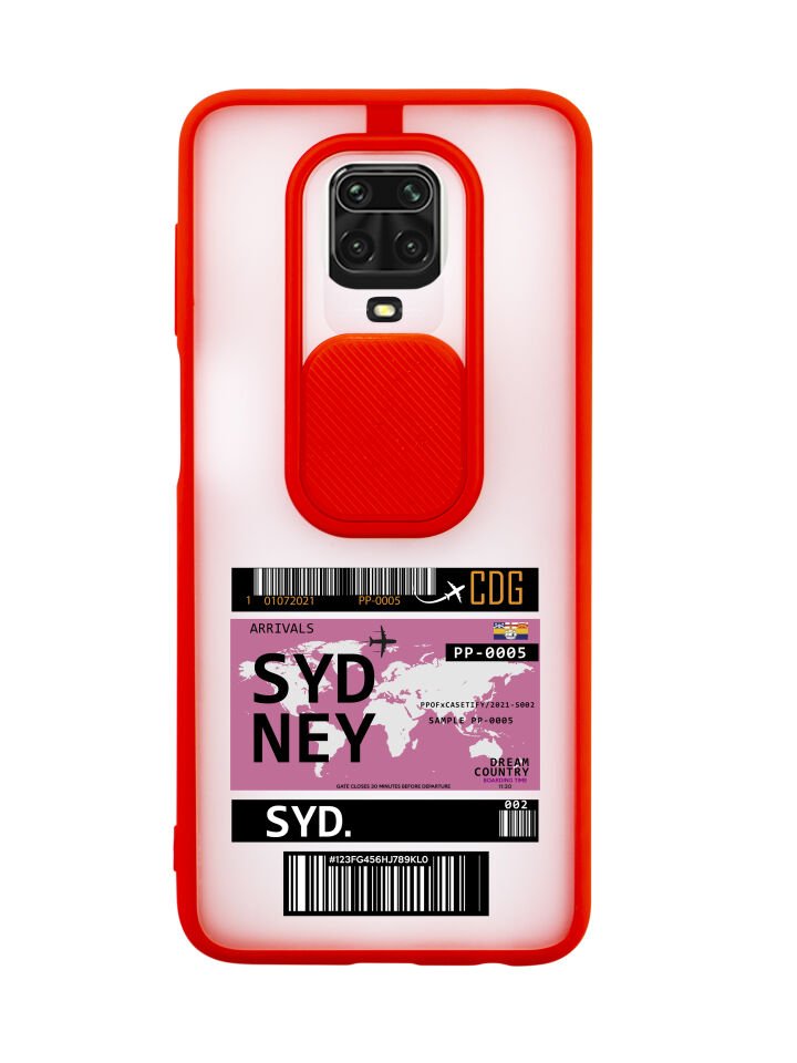 Xiaomi Redmi Note 9S Sydney Desenli Kamera Korumalı Telefon Kılıfı