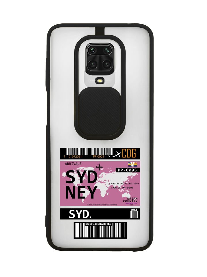 Xiaomi Redmi Note 9S Sydney Desenli Kamera Korumalı Telefon Kılıfı