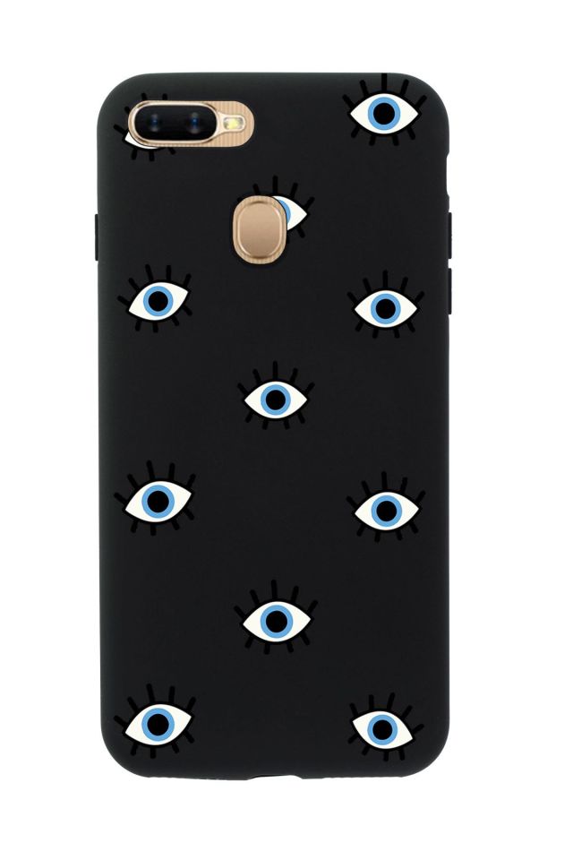 Oppo AX7 Nazar Gözler Premium Silikonlu Telefon Kılıfı