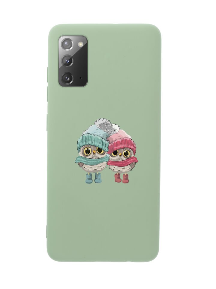 Samsung Note 20 Bereli Baykuş Premium Silikonlu Telefon Kılıfı