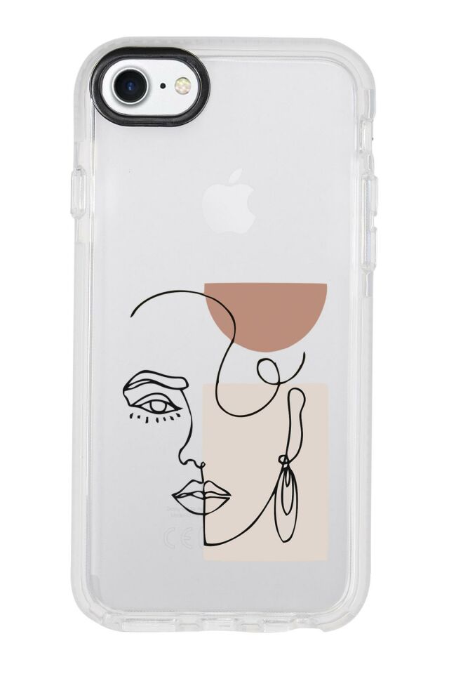 iPhone 7 Women Art Desenli Candy Bumper Silikonlu Telefon Kılıfı