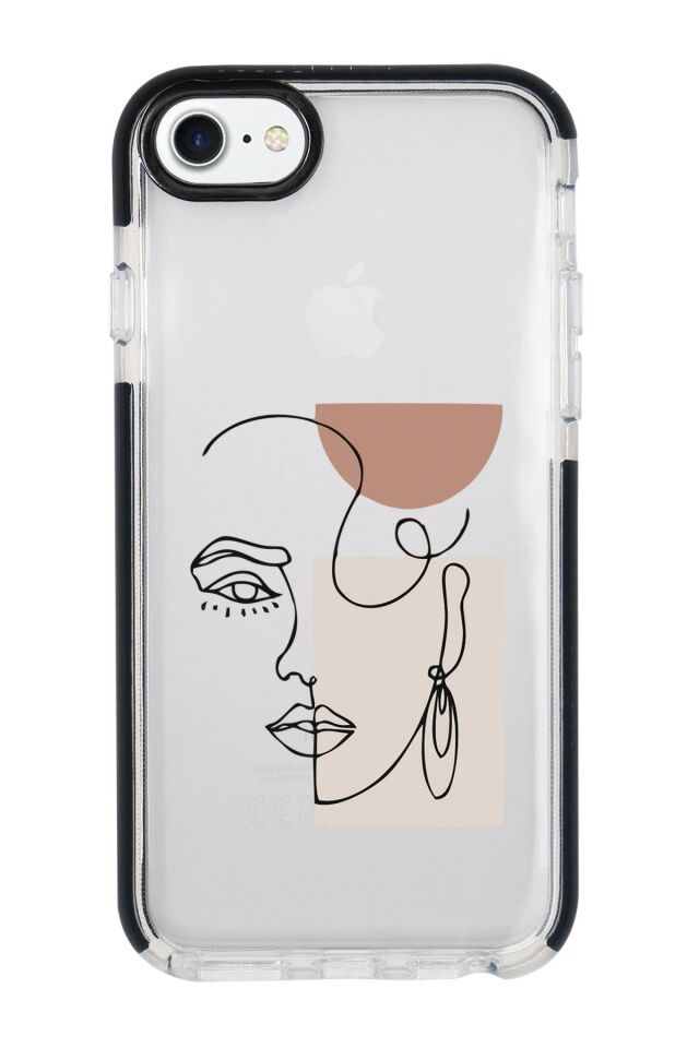 iPhone 7 Women Art Desenli Candy Bumper Silikonlu Telefon Kılıfı