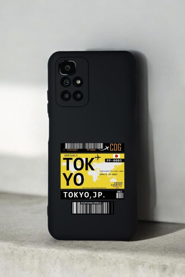 Redmi 10 Uyumlu Tokyo Ticket Desenli Premium Silikonlu Lansman Telefon Kılıfı