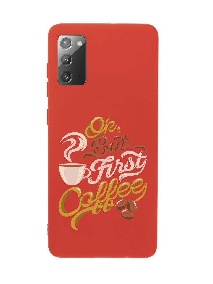 Samsung Note 20 First Coffee Premium Silikonlu Telefon Kılıfı