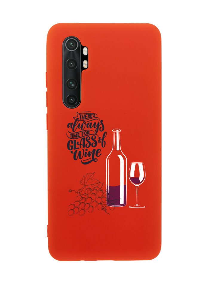 Xiaomi Note 10 Lite Wine And Grape Premium Silikonlu Telefon Kılıfı