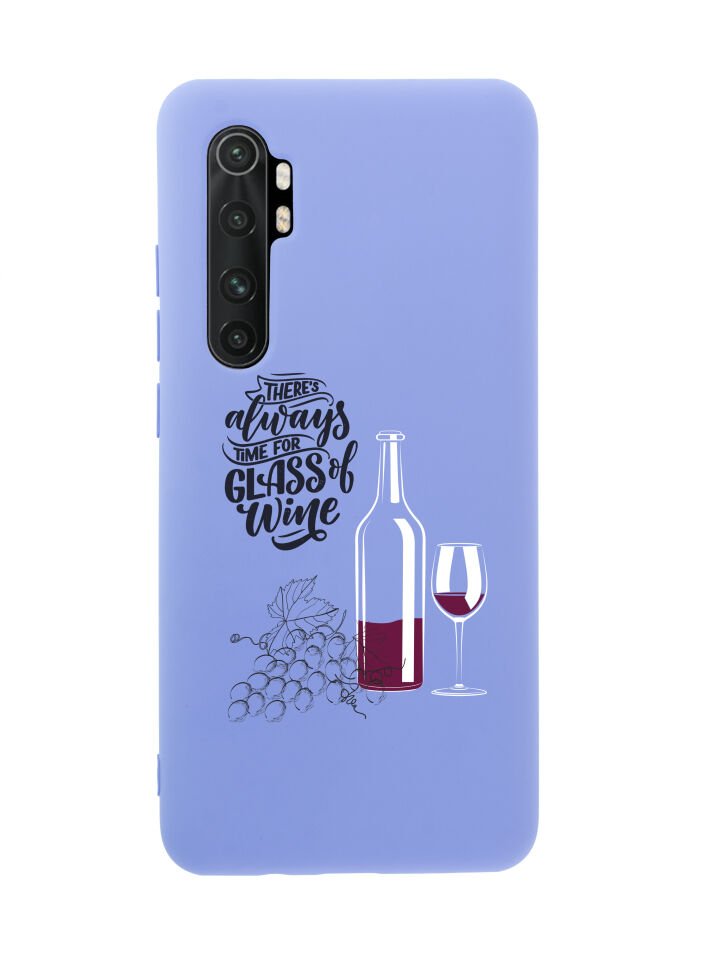 Xiaomi Note 10 Lite Wine And Grape Premium Silikonlu Telefon Kılıfı
