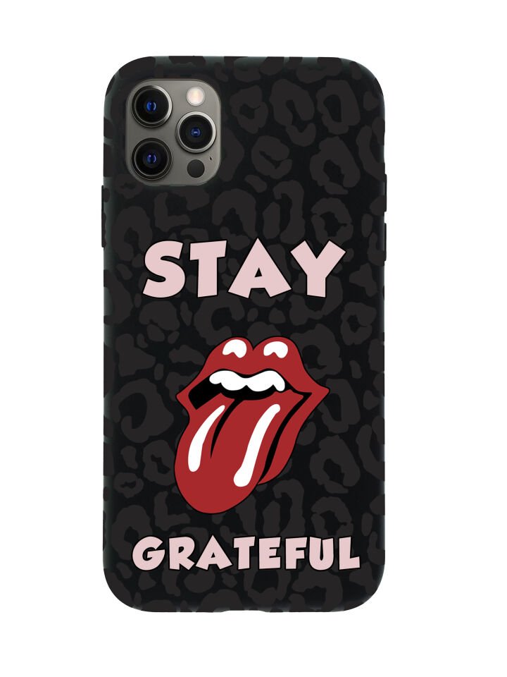 iPhone 12 Pro Stay Grateful Premium Lansman Silikonlu Kılıf