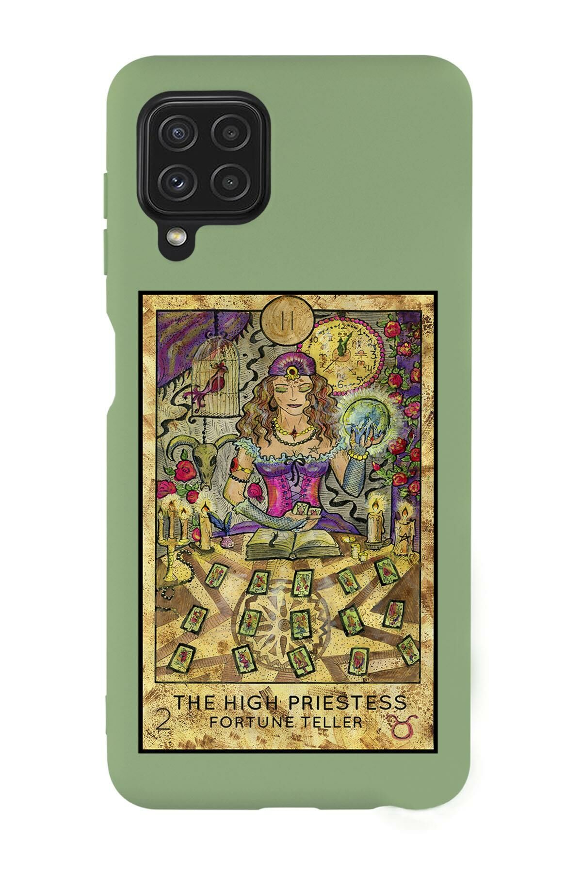 Galaxy M32 Uyumlu The High Priestess Desenli Premium Silikonlu Lansman Telefon Kılıfı