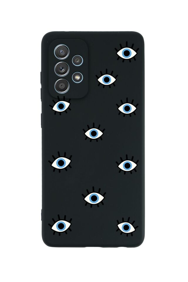 Samsung A23 Uyumlu Nazar Gözler Desenli Premium Silikonlu Lansman Telefon Kılıfı