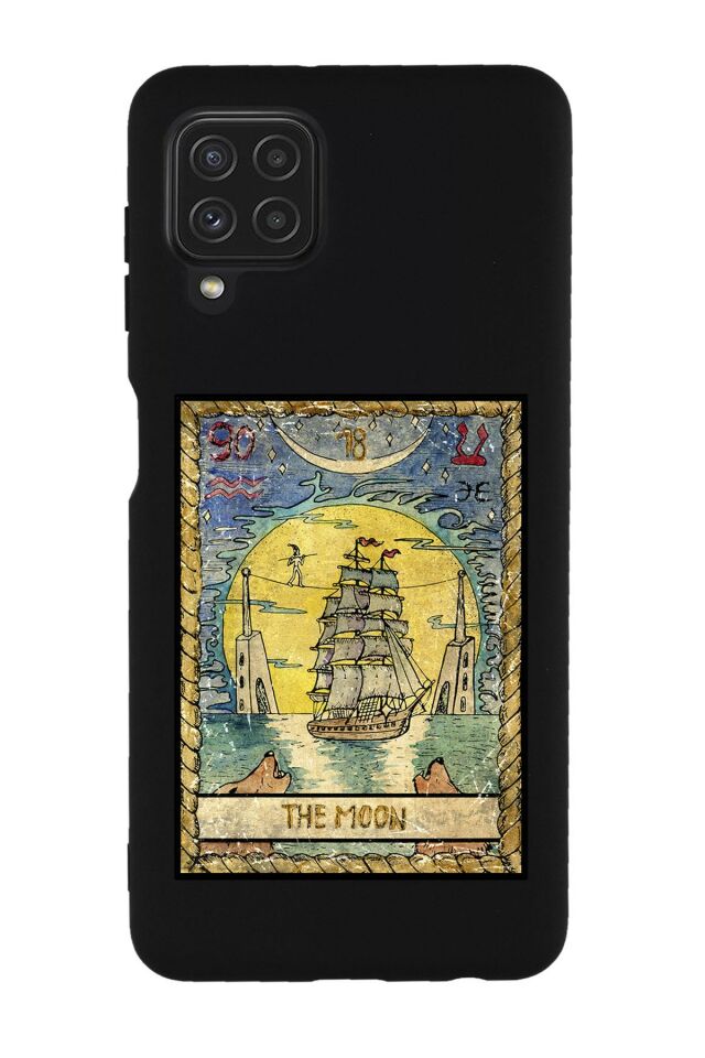 Galaxy M32 Uyumlu The Moon Desenli Premium Silikonlu Lansman Telefon Kılıfı