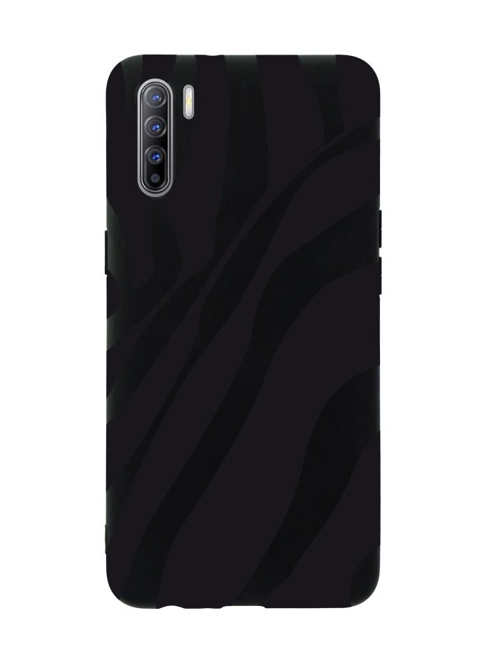 Oppo Reno 3 Zebra Desenli Premium Silikonlu Telefon Kılıfı