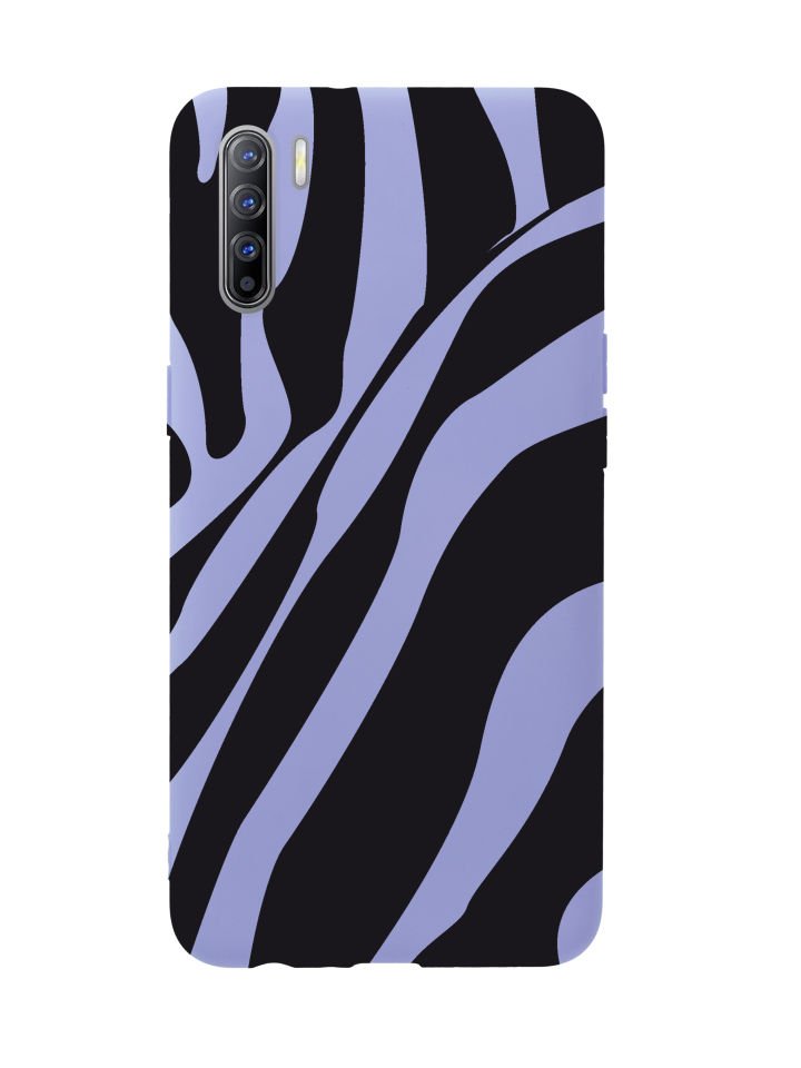 Oppo Reno 3 Zebra Desenli Premium Silikonlu Telefon Kılıfı