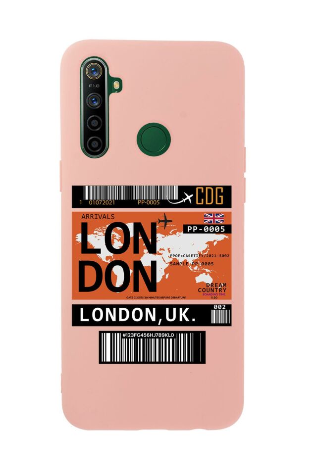 Realme 5i London Premium Silikonlu Telefon Kılıfı