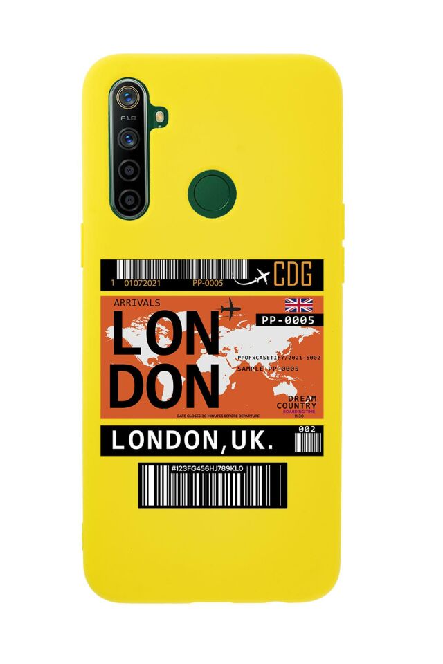 Realme 5i London Premium Silikonlu Telefon Kılıfı