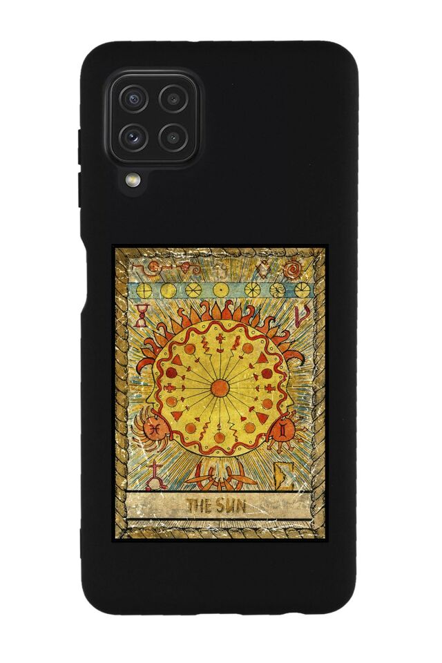 Galaxy M32 Uyumlu The Sun Desenli Premium Silikonlu Lansman Telefon Kılıfı