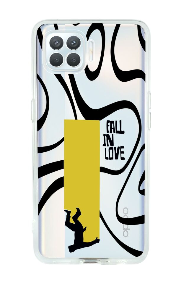 Oppo Reno 4 Lite Fall In Love Premium Şeffaf Silikon Kılıf