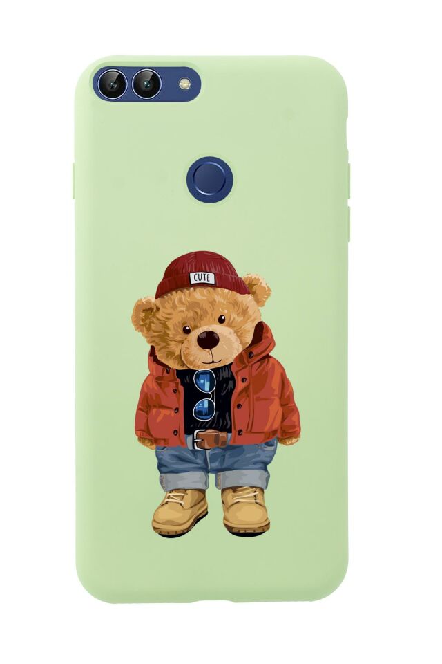 Huawei Psmart 2018 Teddy Bear Premium Silikonlu Telefon Kılıfı