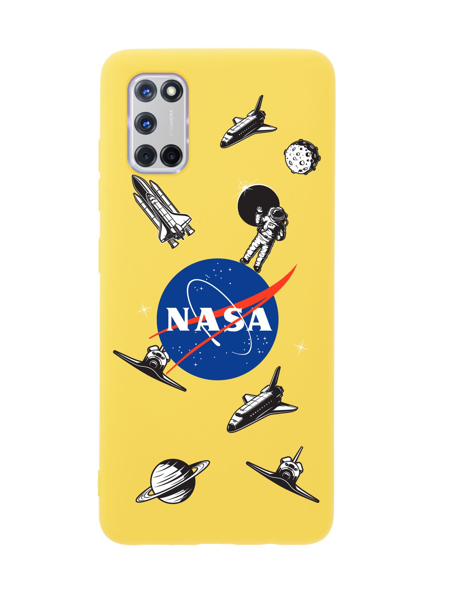 Oppo A52 NASA Desenli Premium Silikonlu Telefon Kılıfı