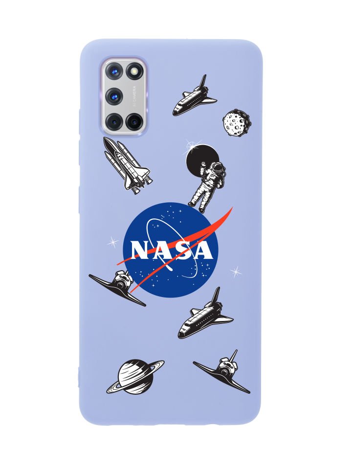 Oppo A52 NASA Desenli Premium Silikonlu Telefon Kılıfı