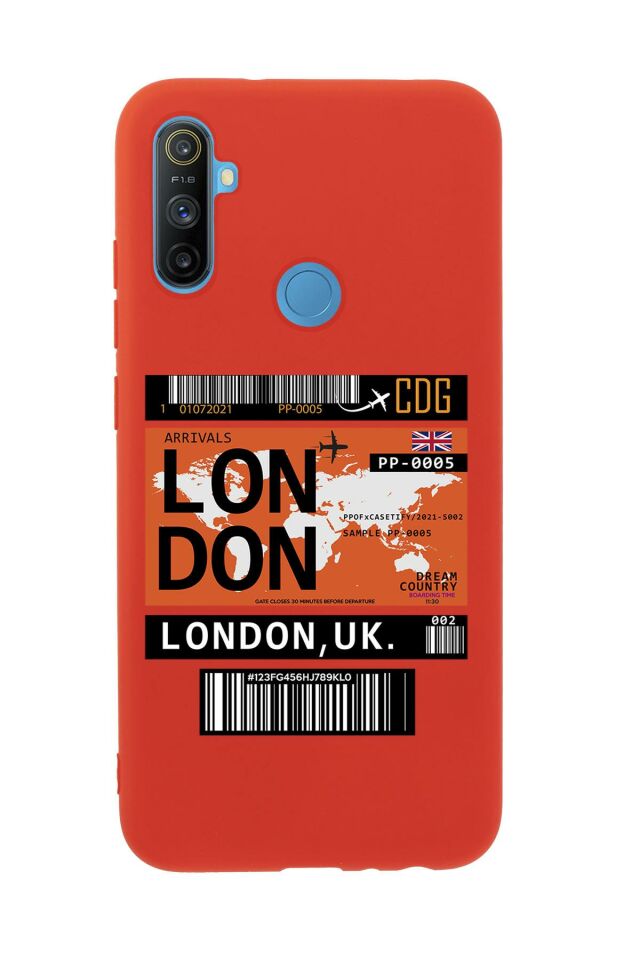 Realme C3 London Premium Silikonlu Telefon Kılıfı