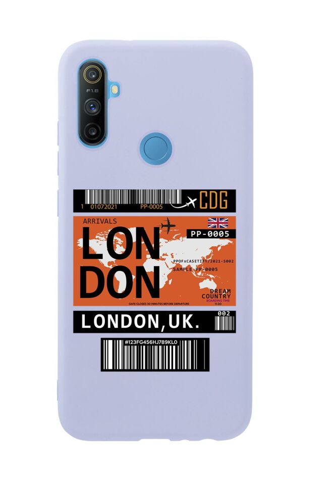 Realme C3 London Premium Silikonlu Telefon Kılıfı