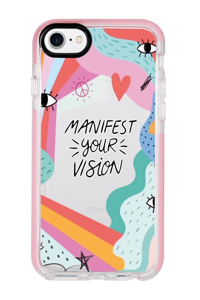 iPhone SE 2020 Manifest Your Vision Candy Bumper Silikonlu Telefon Kılıfı